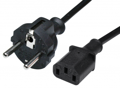 Шнур сетевой C13, 3x0.75mm², 1.8m, медный